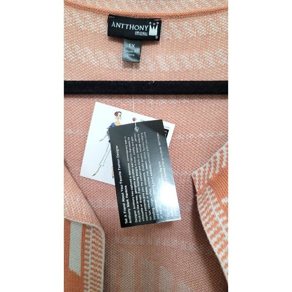 COPY - Antthony Womens Open-Front Cardigan Sweater - Geometric Pattern - Size … - Picture 8 of 12